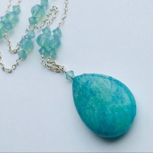 Sterling Silver & Amazonite Necklace